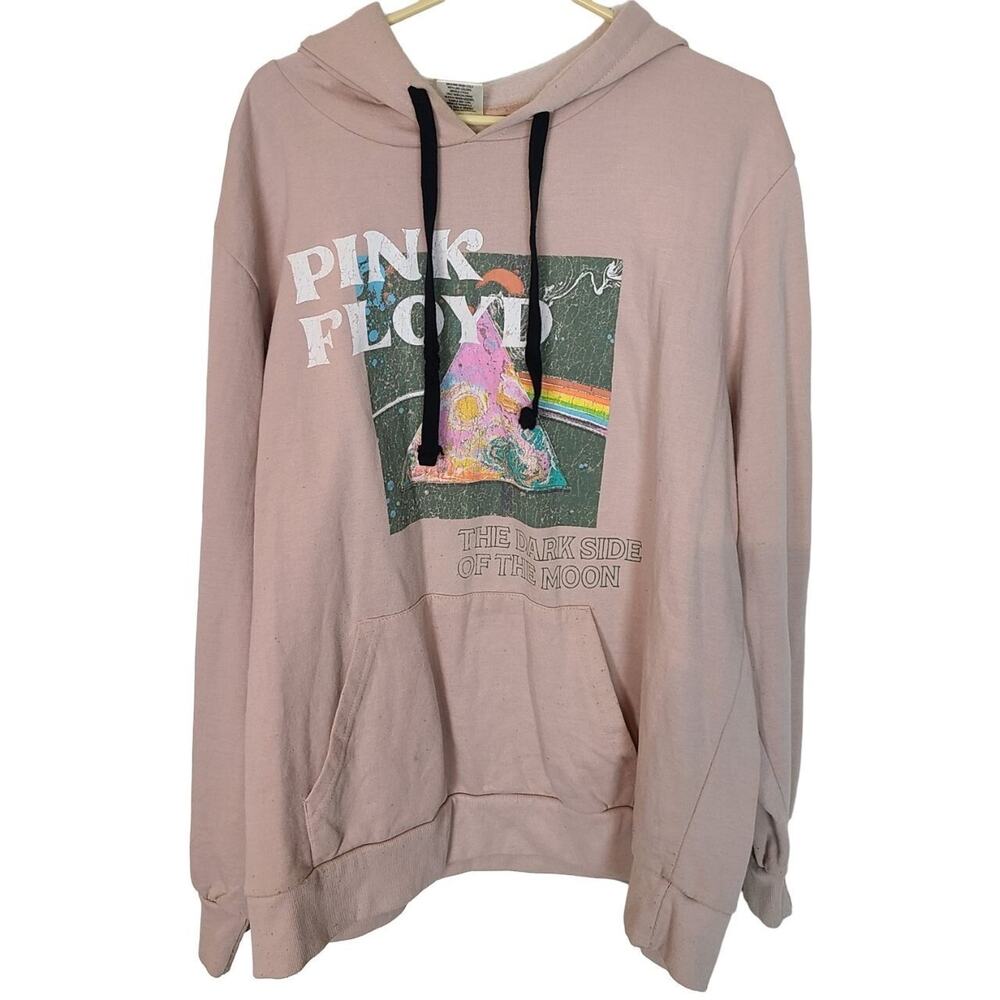 Pink Floyd Mens Hoodie Sweatshirt Size 2XL Dark Side Of The Moon Graphic Band